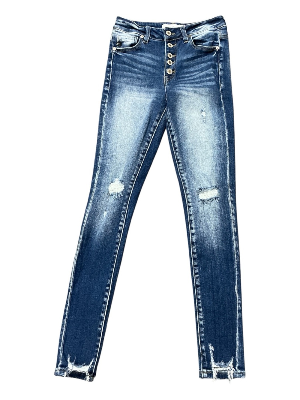 KanCan Distressed Skinny Jeans in Blue